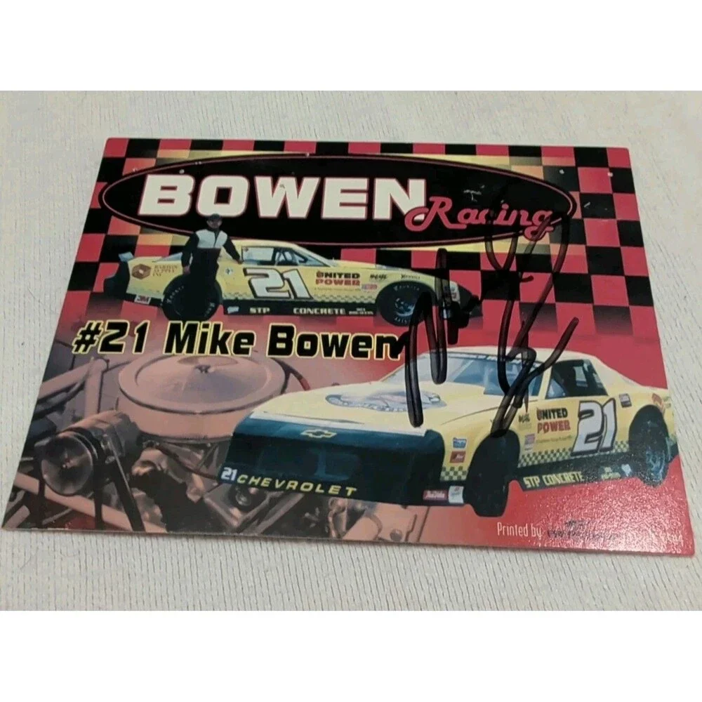 (4) NASCAR Autographed Promo Cards. Avants. Bowen. Robertson. Yackey.